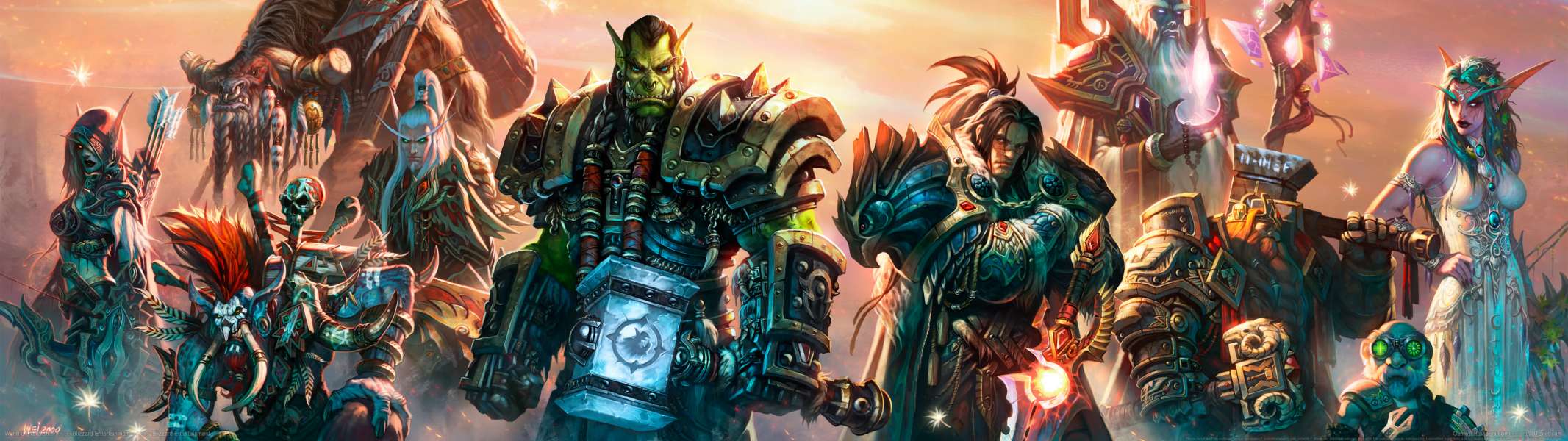 World of Warcraft dual screen fondo de escritorio