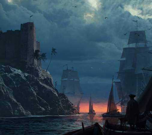 Assassin's Creed: Black Flag Resynced M�vil Horizontal fondo de escritorio