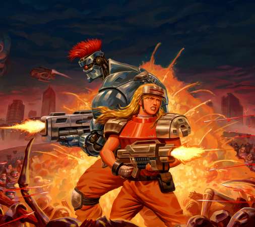 Blazing Chrome Mvil Horizontal fondo de escritorio