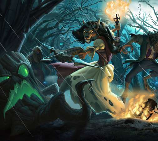 Hearthstone: Heroes of Warcraft - The Witchwood Mvil Horizontal fondo de escritorio