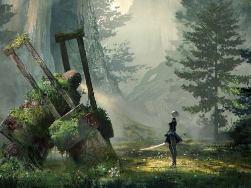 Nier Automata Mvil Horizontal fondo de escritorio