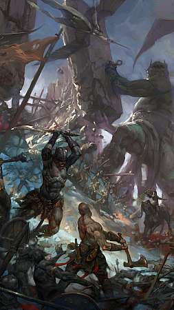God of War: Ragnarok Móvil Vertical fondo de escritorio