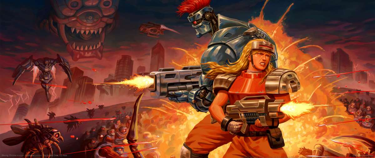 Blazing Chrome fondo de escritorio