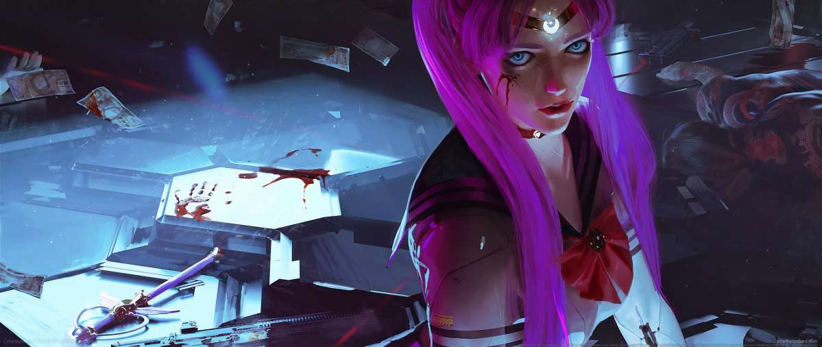 Cyberpunk 2077 fan art ultrawide fondo de escritorio 08