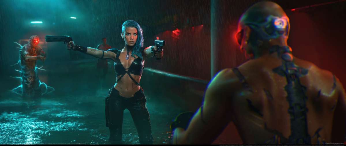 Cyberpunk 2077 fan art ultrawide fondo de escritorio 11