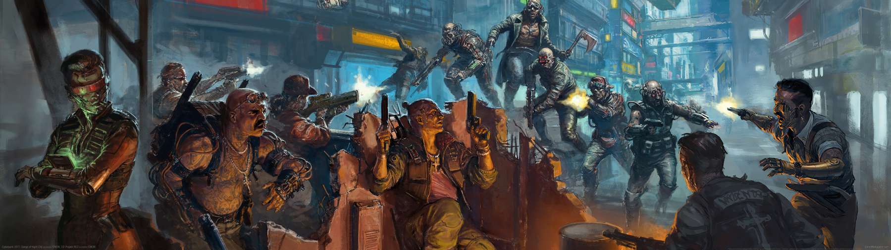 Cyberpunk 2077: Gangs of Night City superwide fondo de escritorio 01