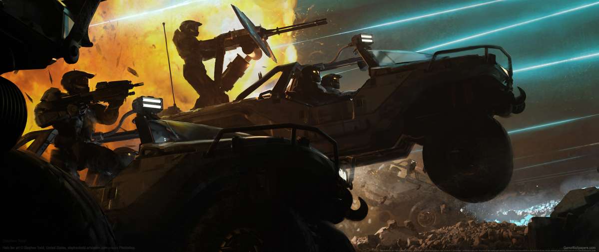 Halo fan art ultrawide fondo de escritorio 01