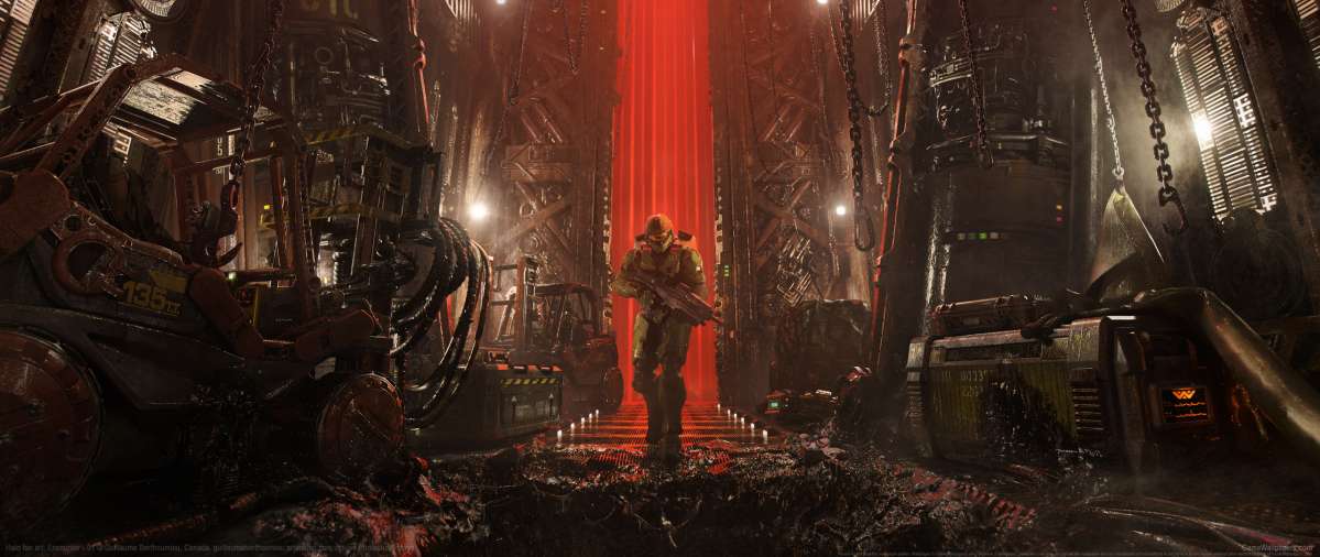 Halo fan art ultrawide fondo de escritorio 02