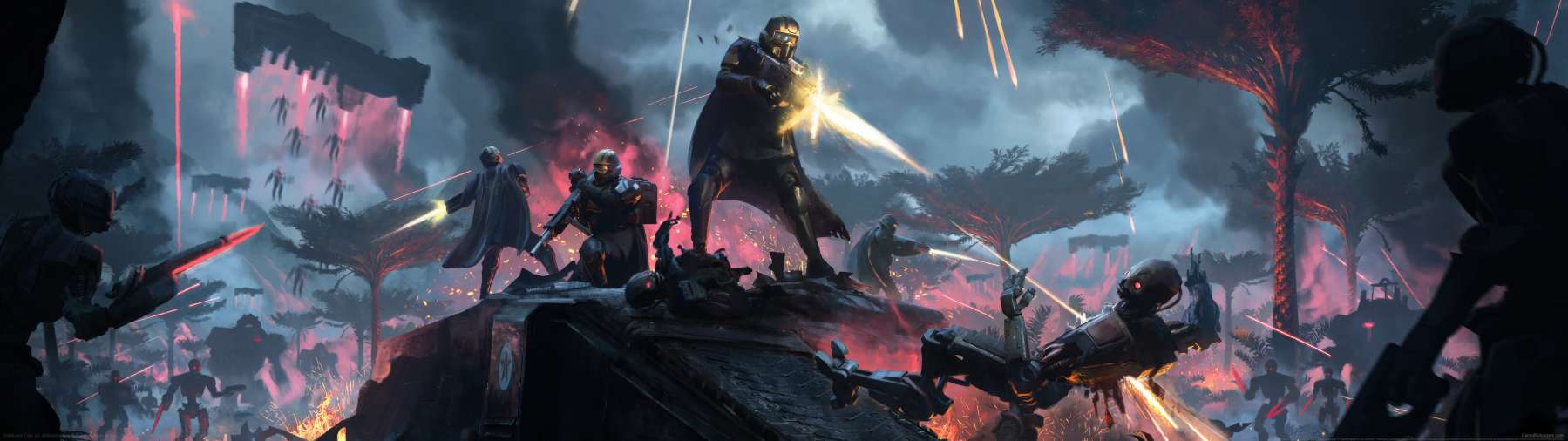 Helldivers 2 fan art superwide fondo de escritorio 01