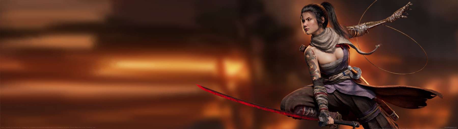 Sekiro: Shadows Die Twice fan art superwide fondo de escritorio 01