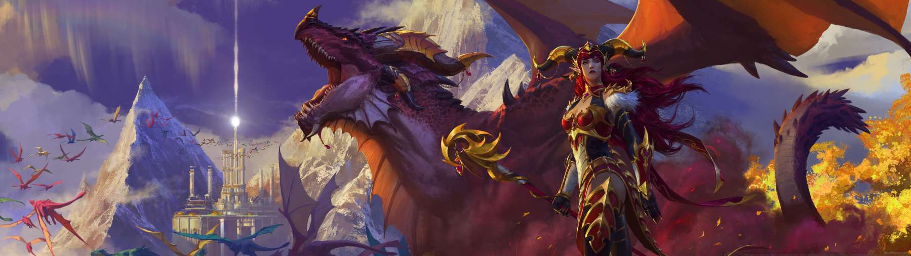 World of Warcraft: Dragonflight superwide fondo de escritorio 01