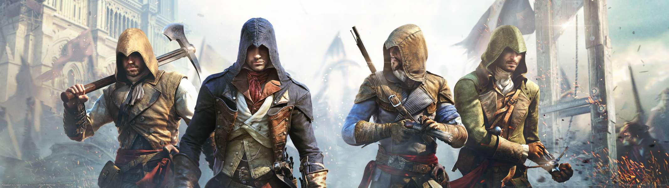 Assassin's Creed: Unity dual screen fondo de escritorio