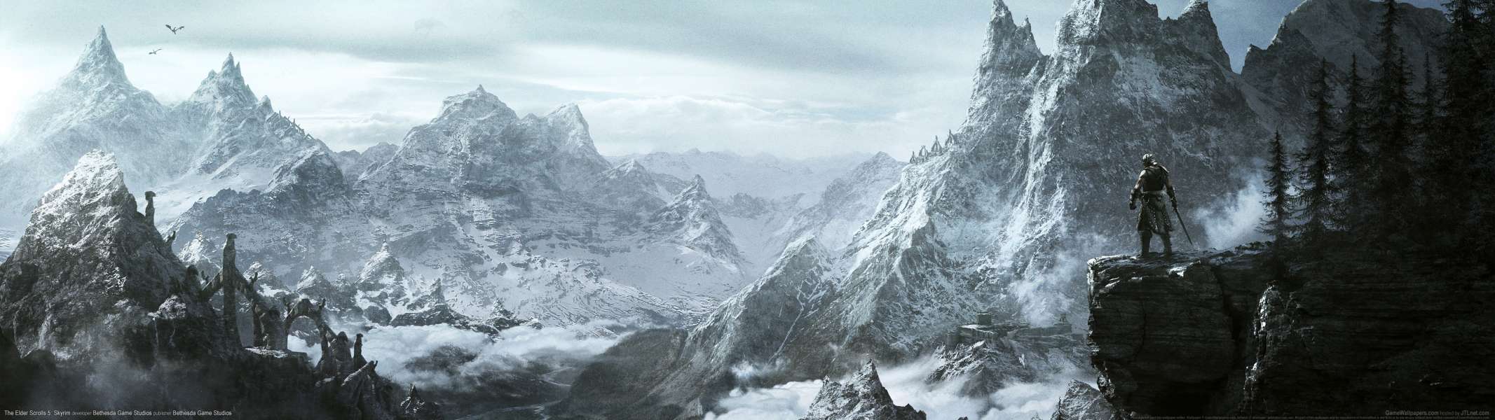 The Elder Scrolls 5: Skyrim dual screen fondo de escritorio