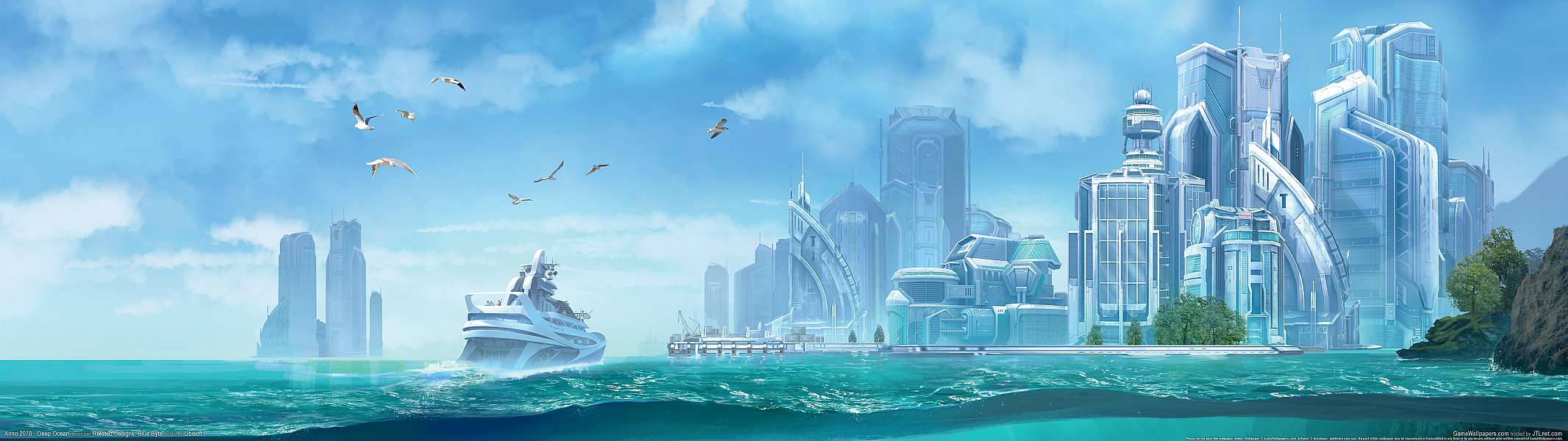 Anno 2070 - Deep Ocean dual screen fondo de escritorio