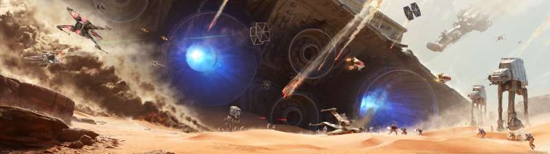 Star Wars - Battlefront dual screen fondo de escritorio